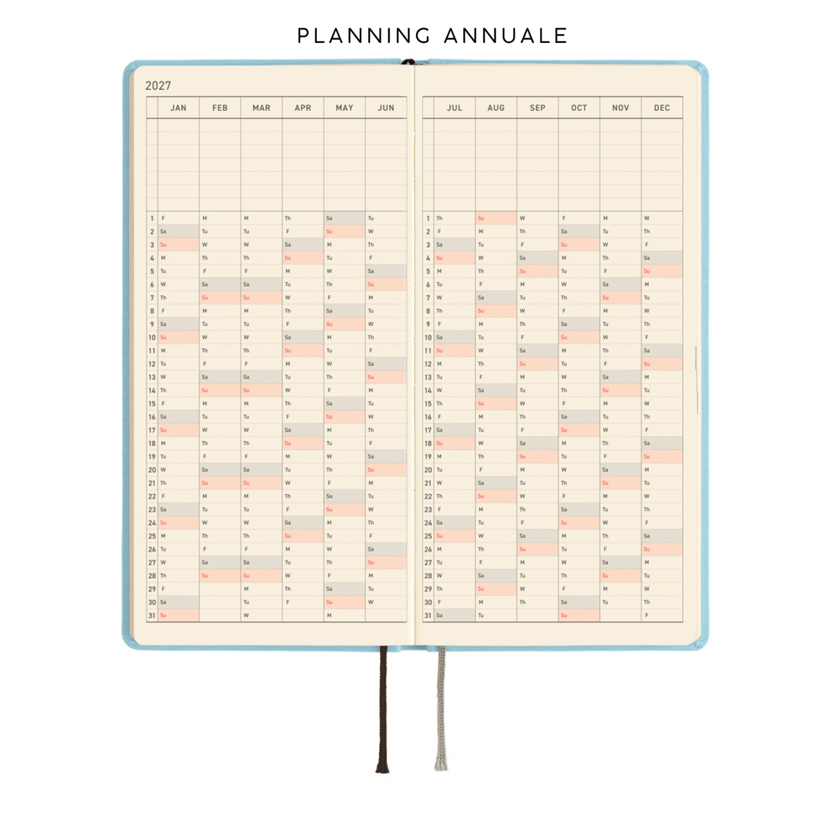 Hobonichi Agenda Hobonichi Weeks 2027 - Colors Sea Glass