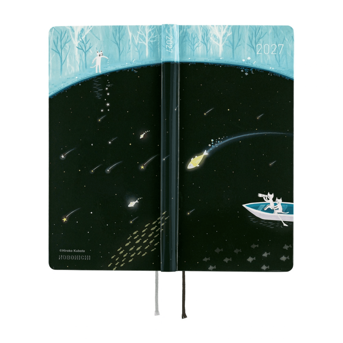 Hobonichi Agenda Hobonichi Weeks 2027 - Hiroko Kubota - Meteor Shower in the Light Blue Forest