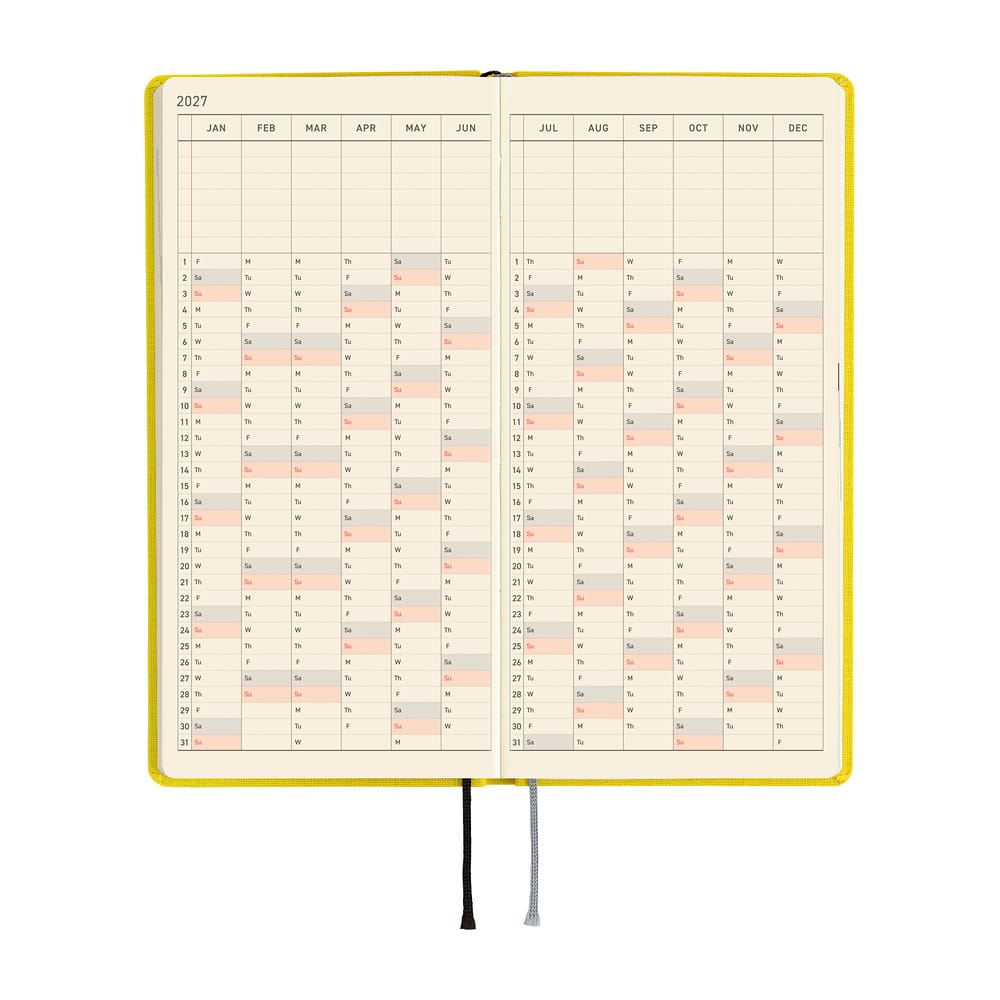 Hobonichi Agenda Hobonichi Weeks 2027 MEGA - Colors Canaria Yellow