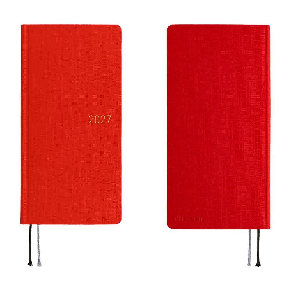 Hobonichi Agenda Hobonichi Weeks 2027 MEGA - Colors Poppy Red
