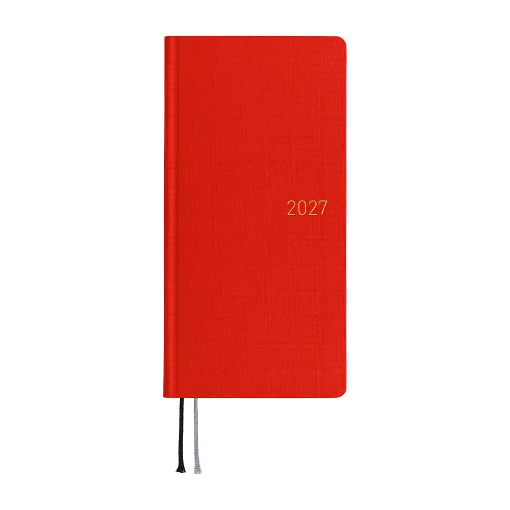 Hobonichi Agenda Hobonichi Weeks 2027 MEGA - Colors Poppy Red