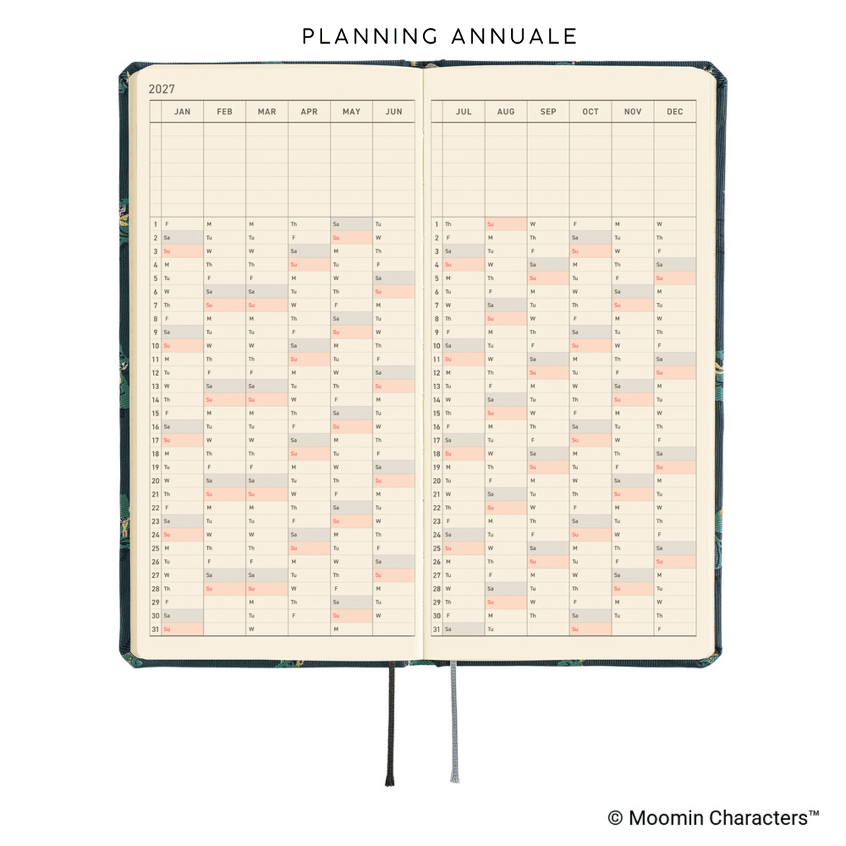 Hobonichi Agenda Hobonichi Weeks 2027 - Moomin A Day in the Life of Snufkin