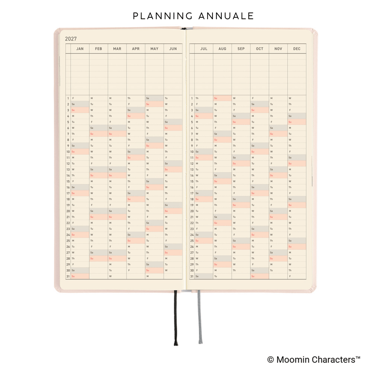 Hobonichi Agenda Hobonichi Weeks 2027 - Moomin At the Table