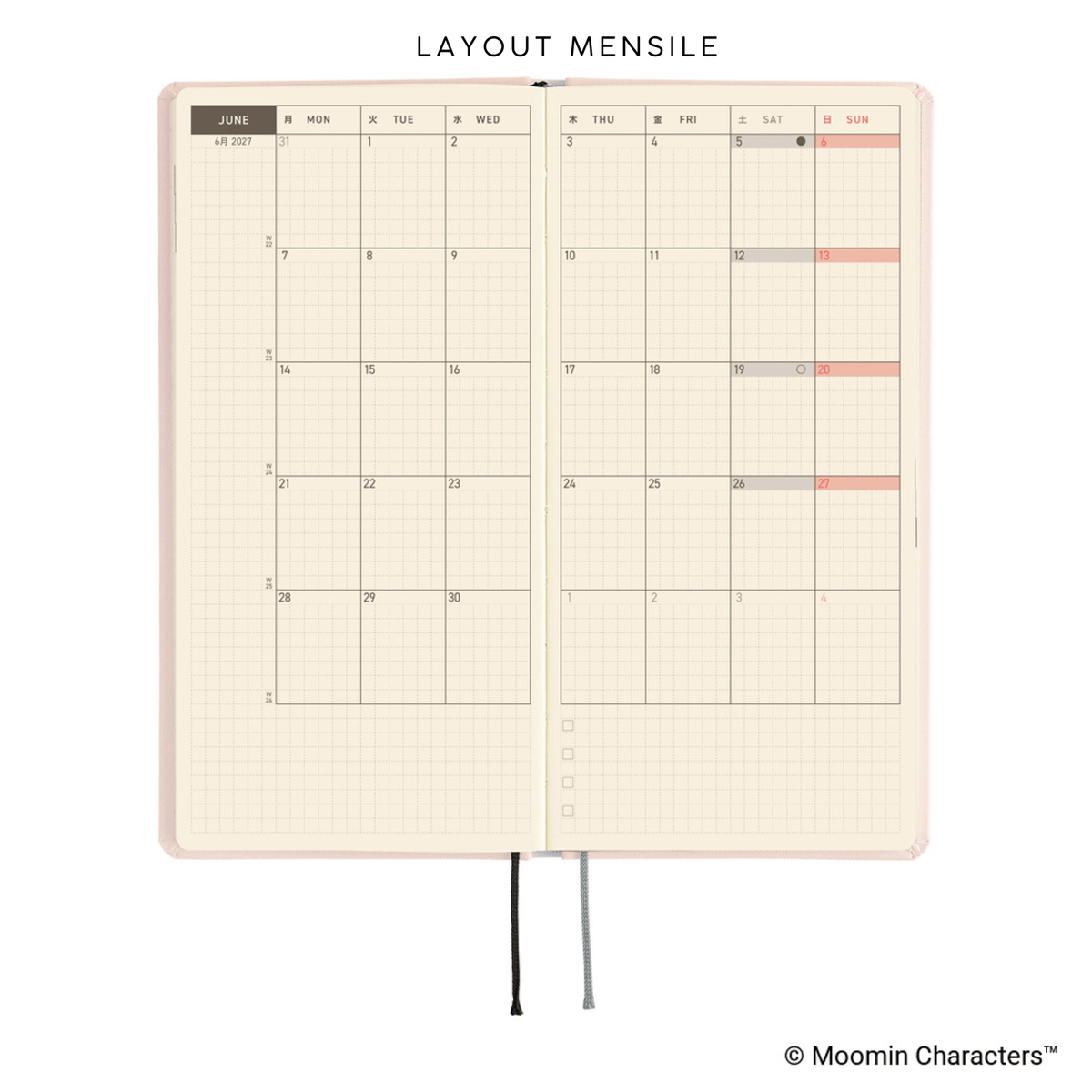 Hobonichi Agenda Hobonichi Weeks 2027 - Moomin At the Table