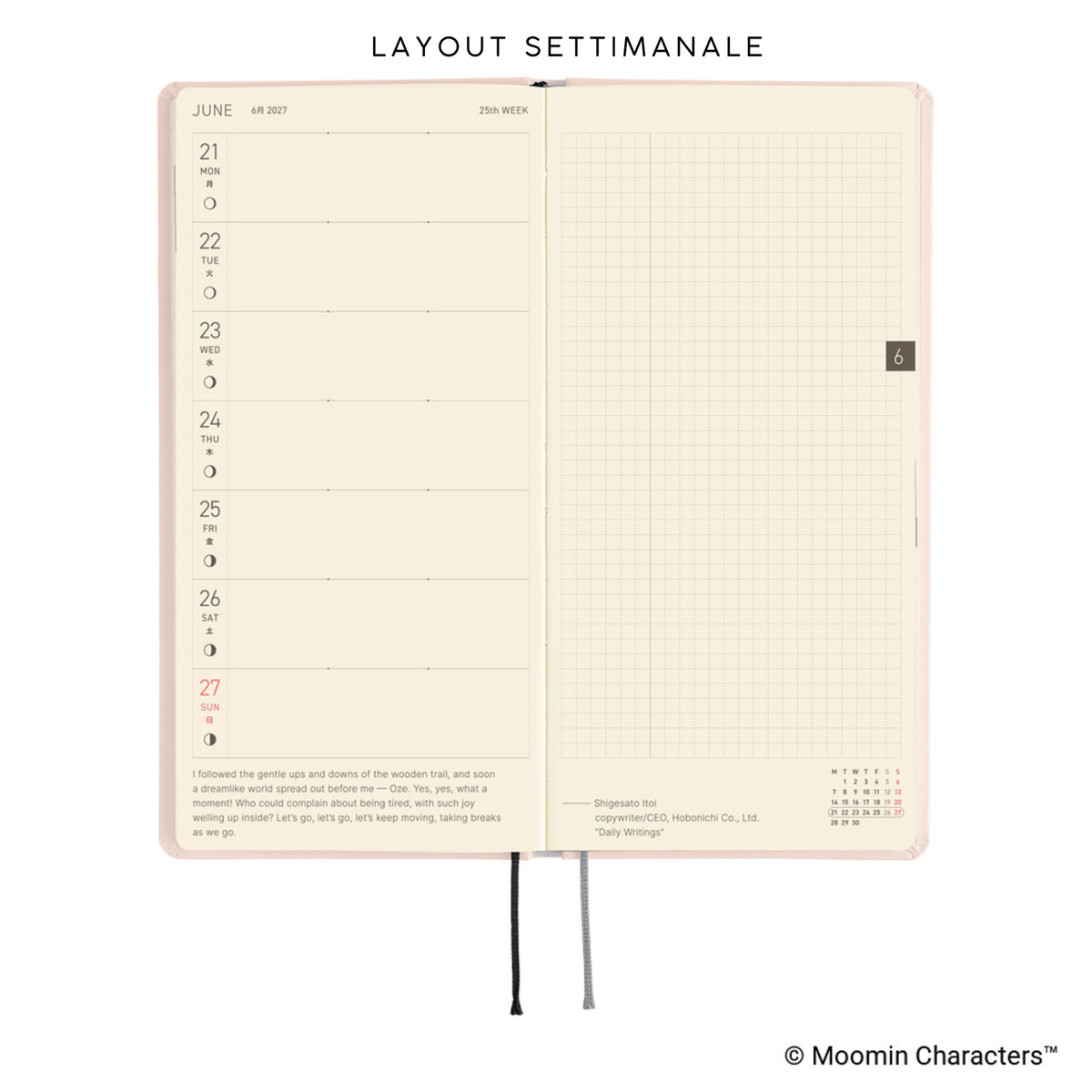 Hobonichi Agenda Hobonichi Weeks 2027 - Moomin At the Table