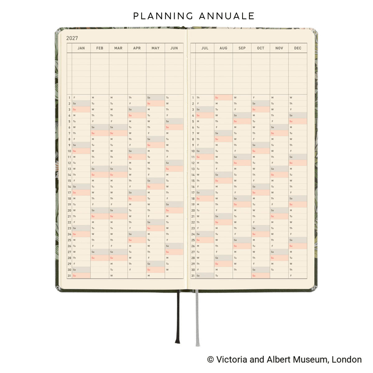 Hobonichi Agenda Hobonichi Weeks 2027 - V&A Leicester