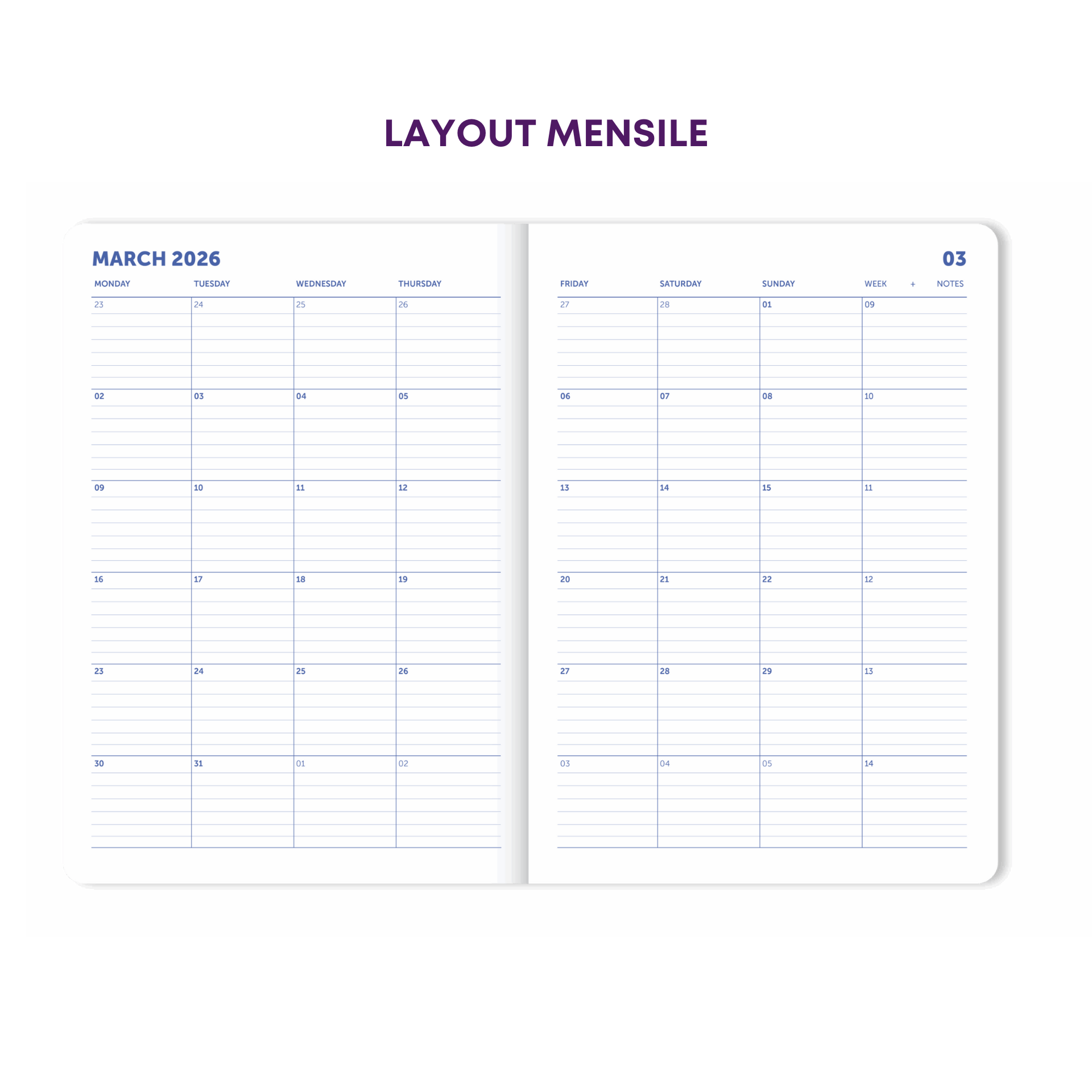 A-Journal Agenda Monthly Journal - Agenda Mensile 24 mesi 2026-2027