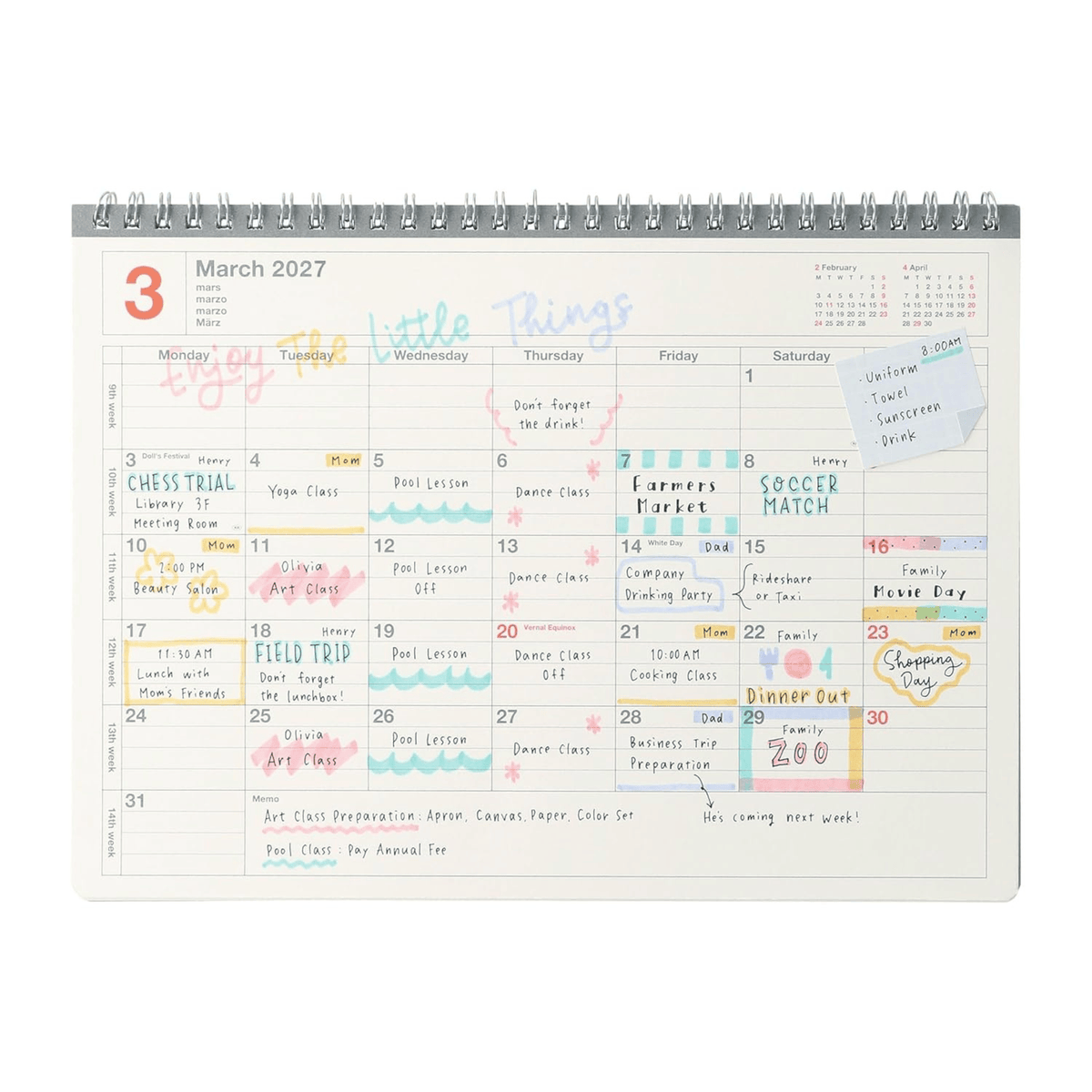 Mark's Tokyo Agenda Notebook Calendar 2027