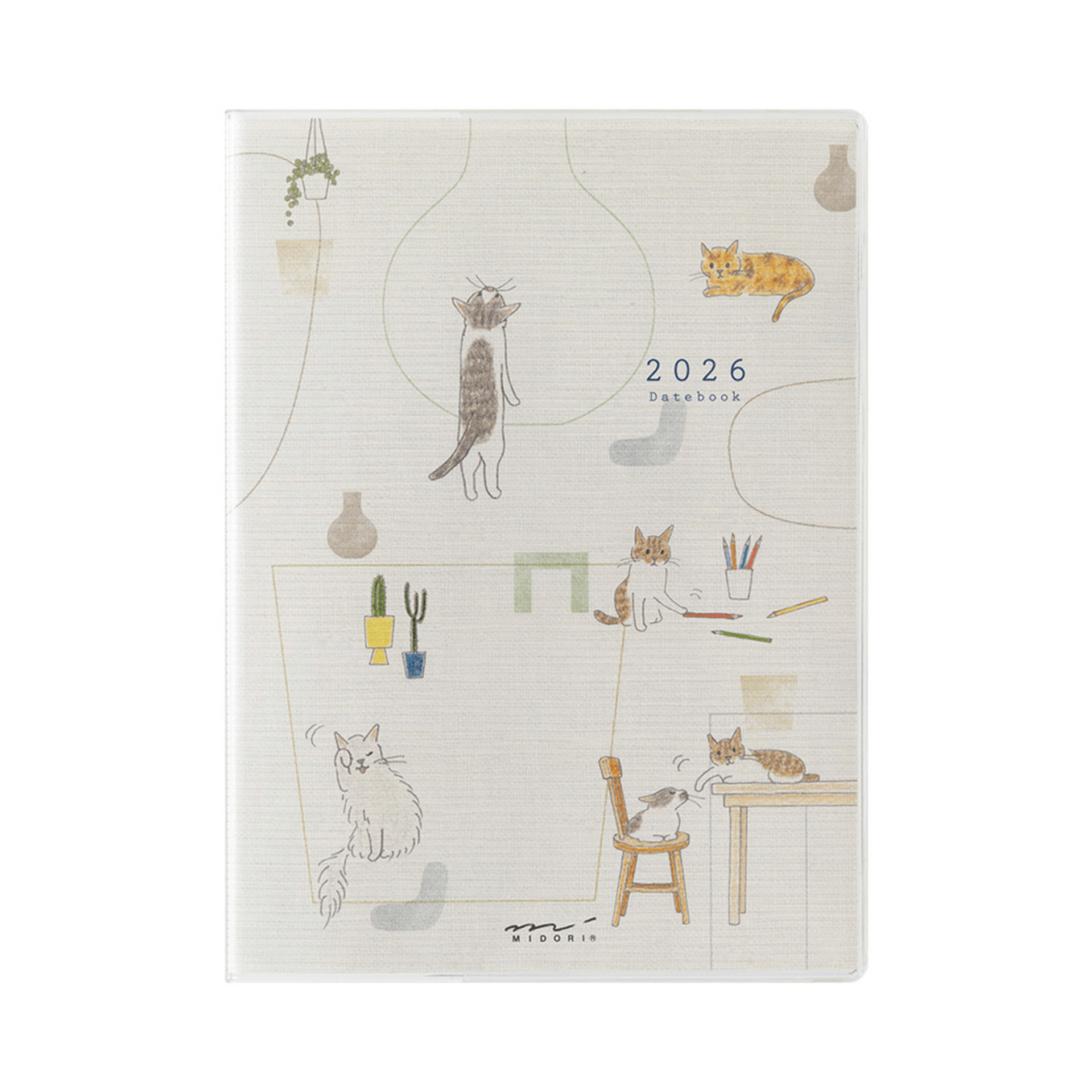 Midori Agenda Pocket Diary A6 - Cat 2026