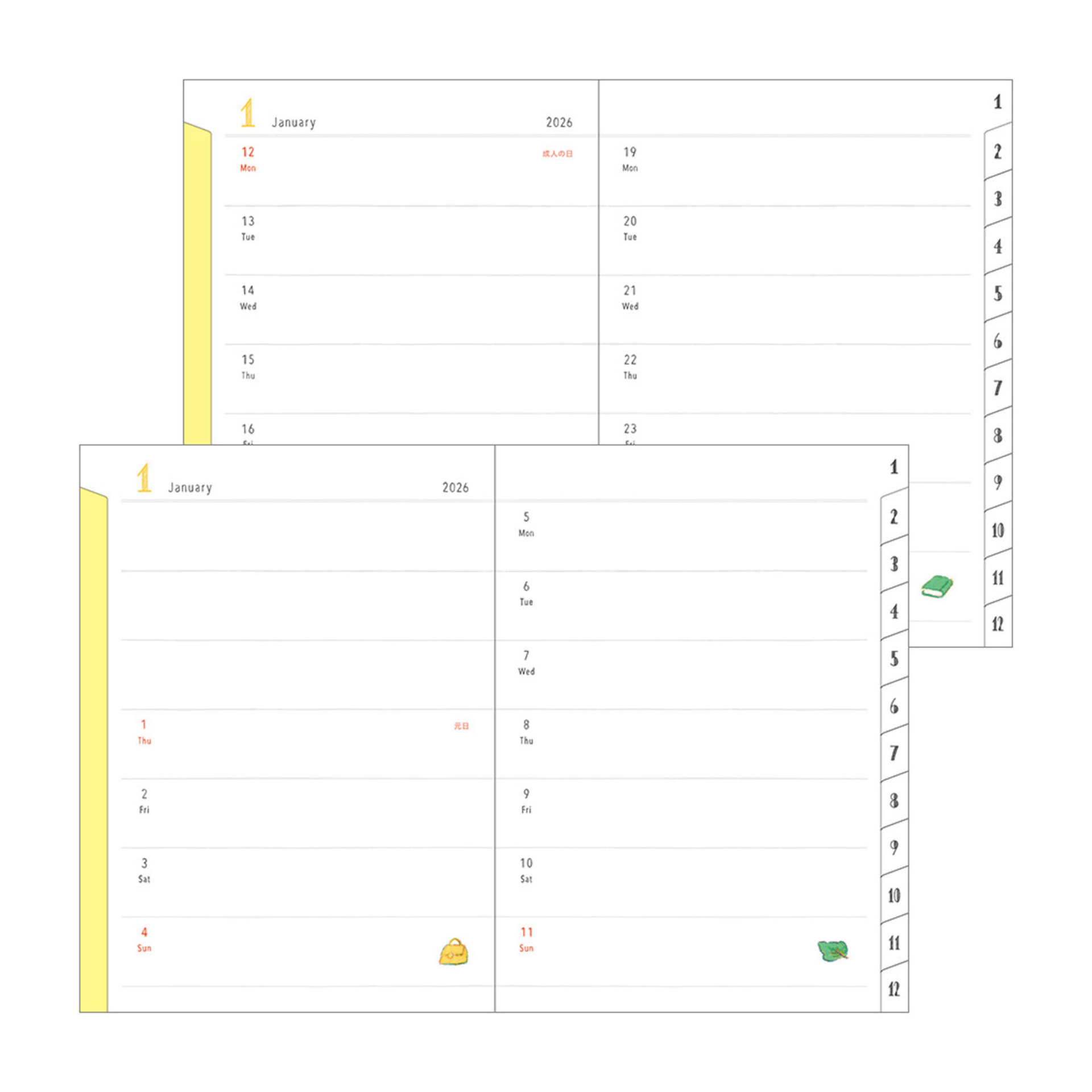 Midori Agenda Pocket Diary A6 - Dog 2026