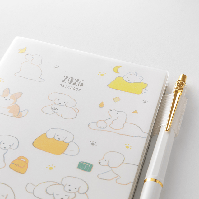 Midori Agenda Pocket Diary A6 - Dog 2026