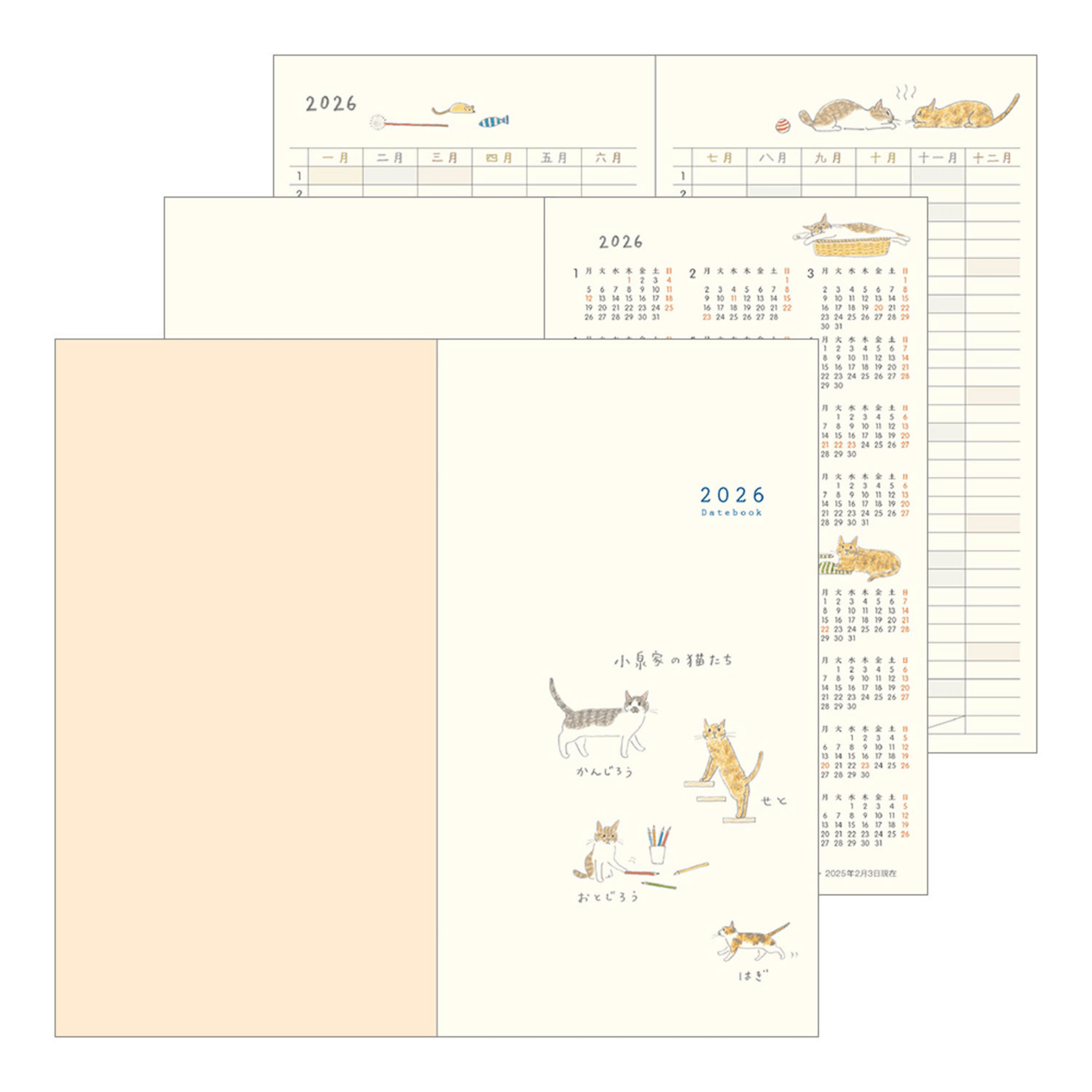 Midori Agenda Pocket Diary Slim - Cat 2026