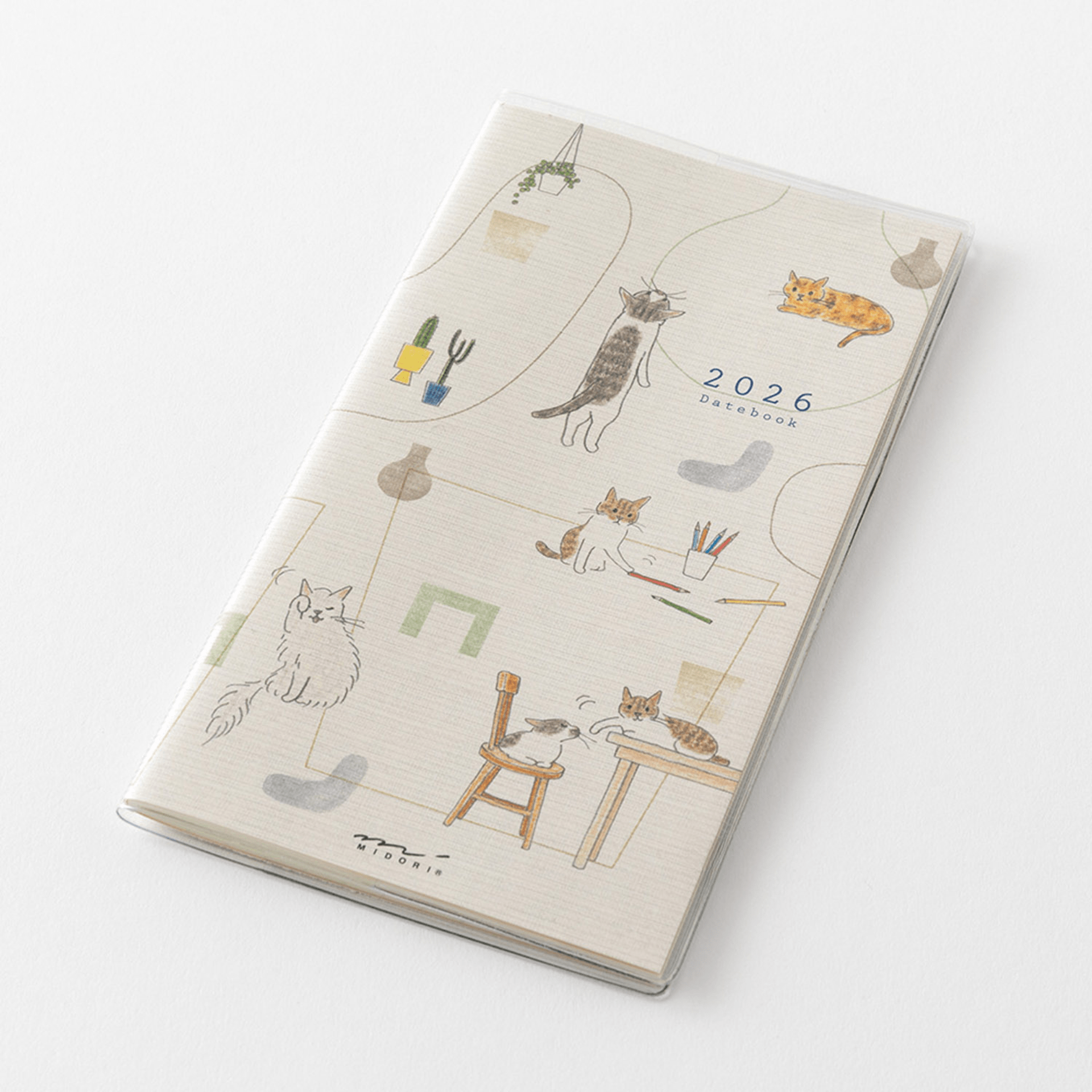 Midori Agenda Pocket Diary Slim - Cat 2026