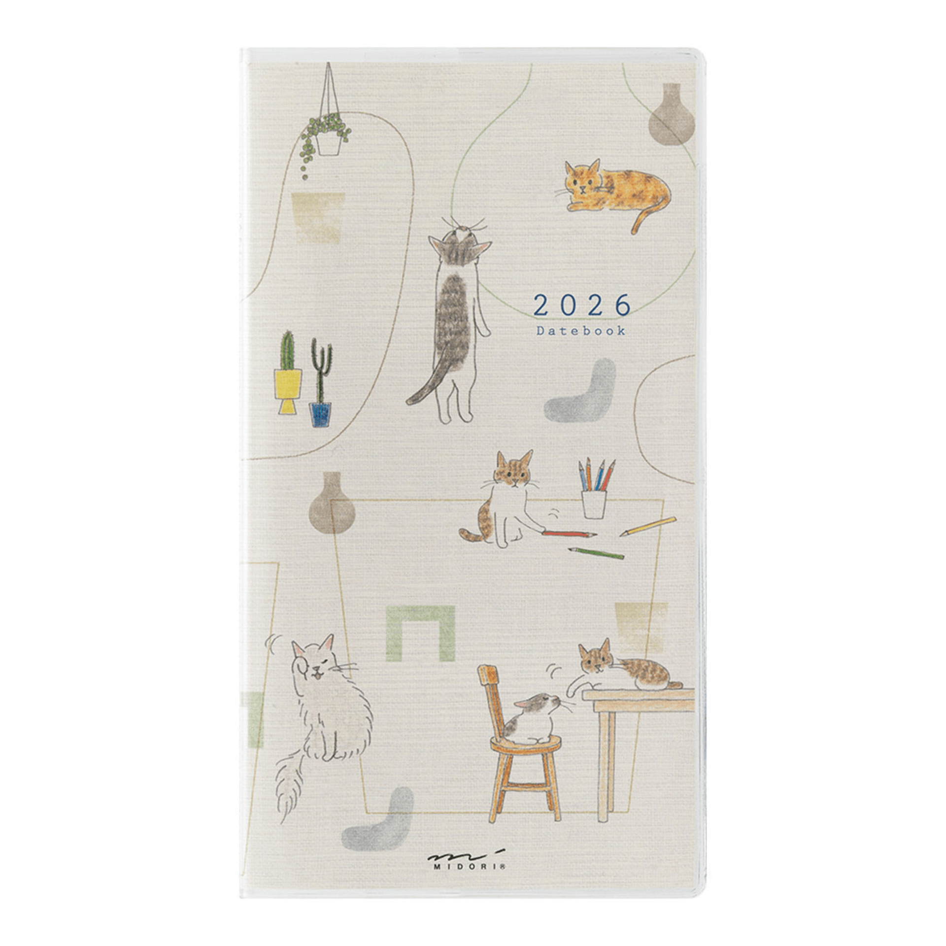 Midori Agenda Pocket Diary Slim - Cat 2026