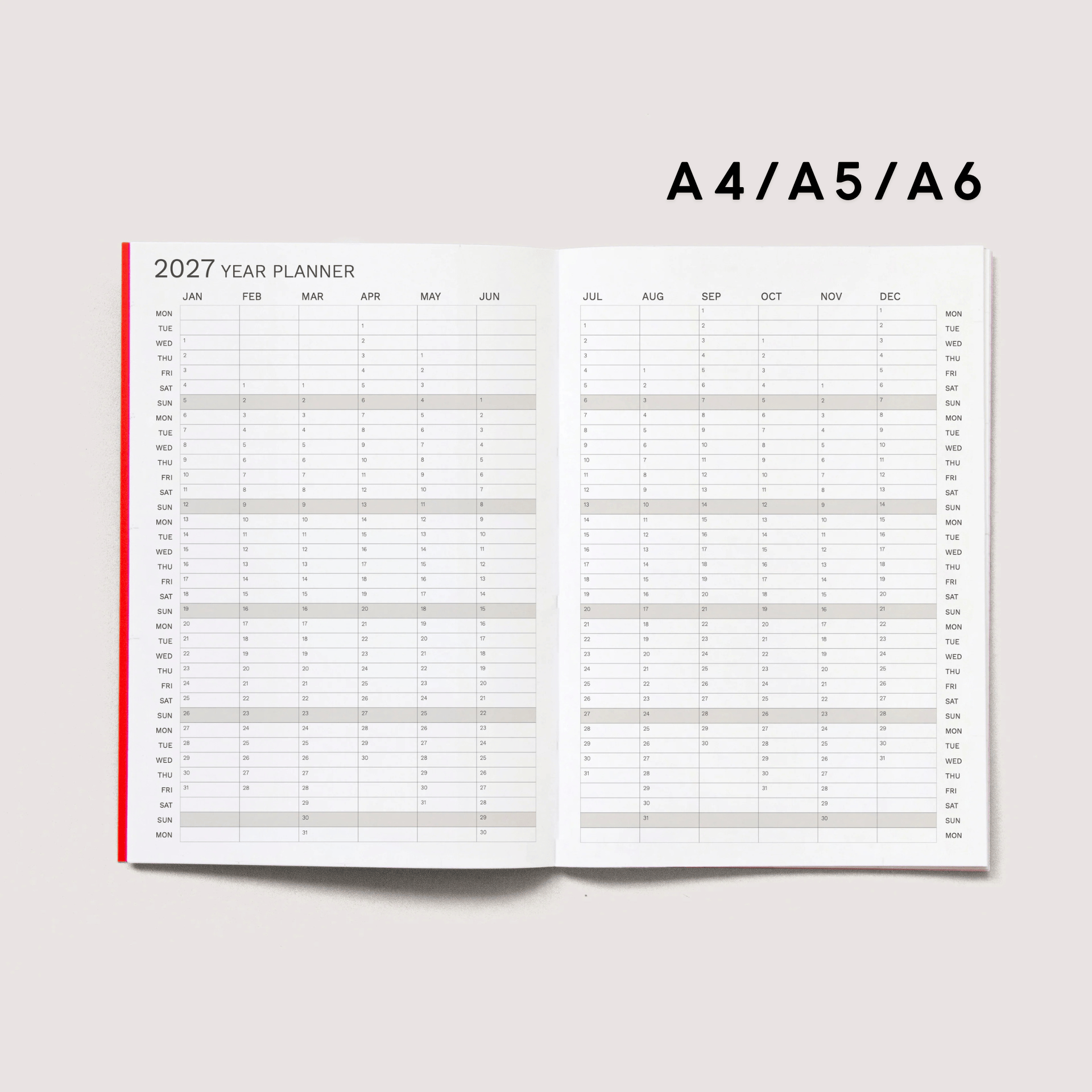 Octagon Agenda Quaderno Mensile 2027