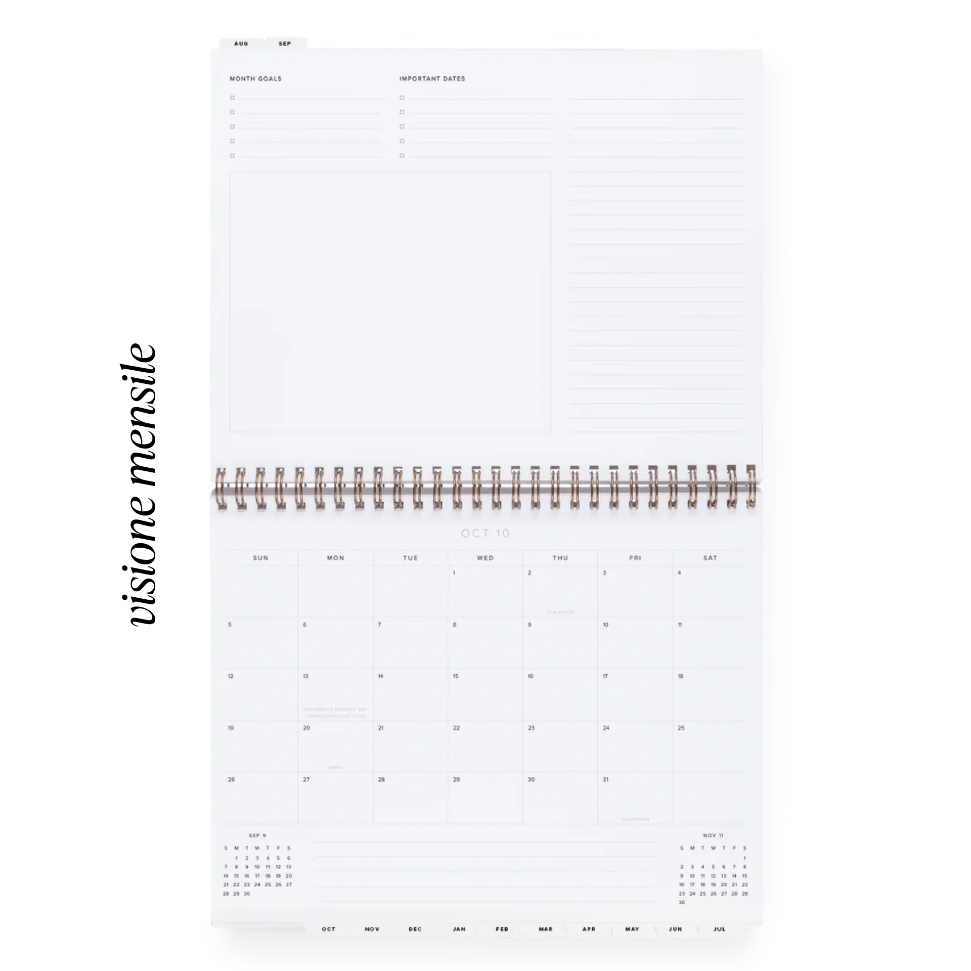Appointed Agenda Weekly Task Planner Horizontal 2025/2026 Oxford Blue