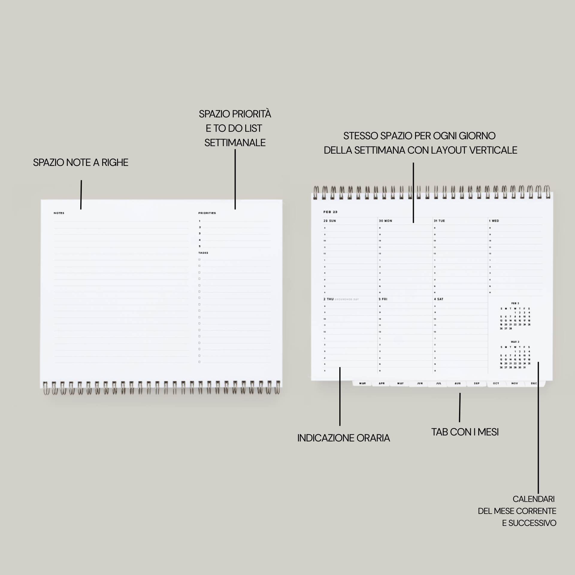 Appointed Agenda Weekly Task Planner Horizontal 2026/2027 Chambray Blue