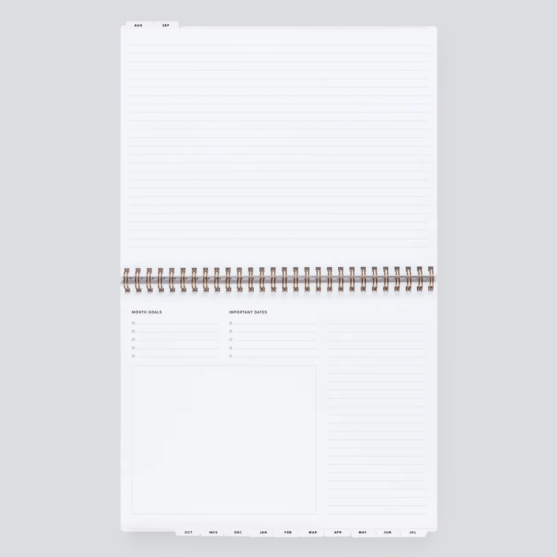 Appointed Agenda Weekly Task Planner Horizontal 2026/2027 Chambray Blue