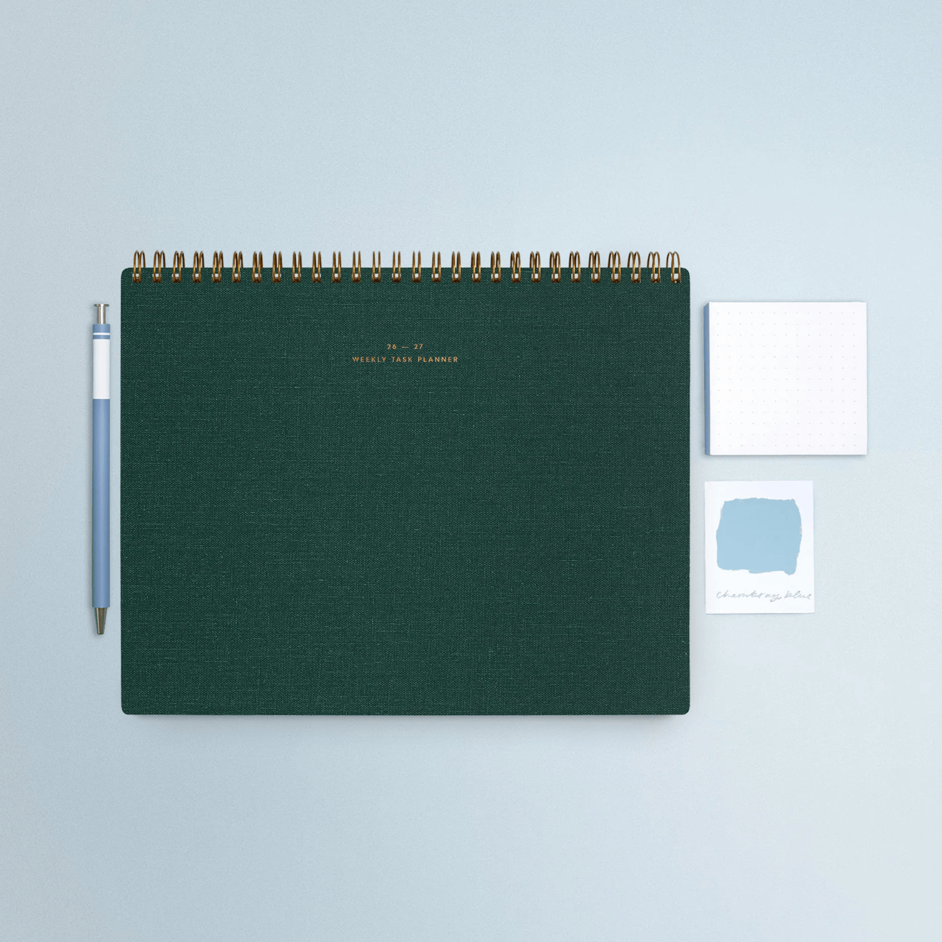 Appointed Agenda Weekly Task Planner Horizontal 2026/2027 Hunter Green
