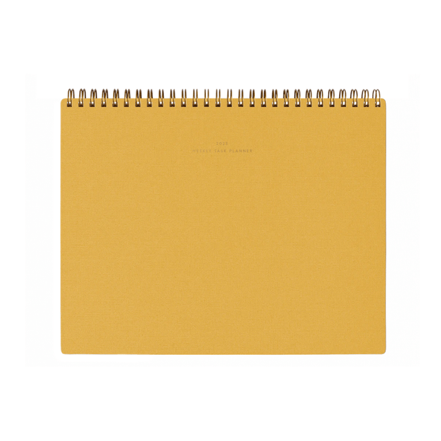 Appointed Agenda Weekly Task Planner Horizontal Cobalt Yellow 2025