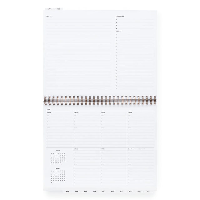 Appointed Agenda Weekly Task Planner Horizontal Cobalt Yellow 2025