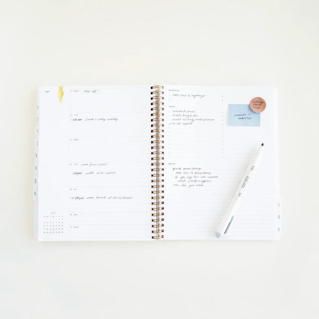 Appointed Agenda Year Task Planner Cobalt Yellow 2025