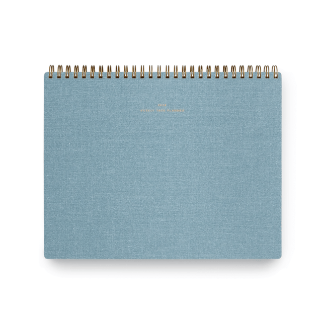 Appointed Agenda Year Task Planner Horizontal Chambray Blue 2024