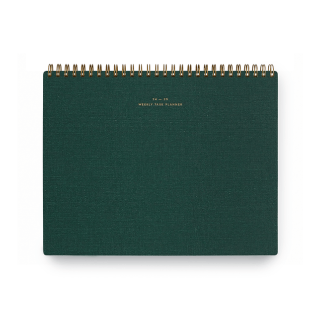 Appointed Agenda Year Task Planner Horizontal - Hunter Green 2024/2025