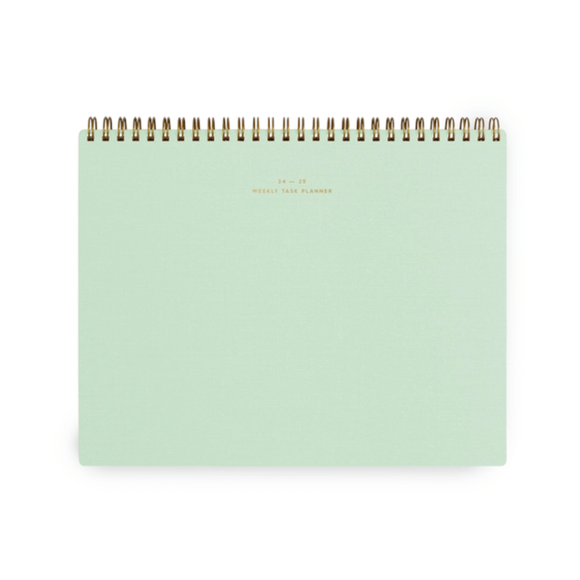 Appointed Agenda Year Task Planner Horizontal - Mineral Green 2024/2025