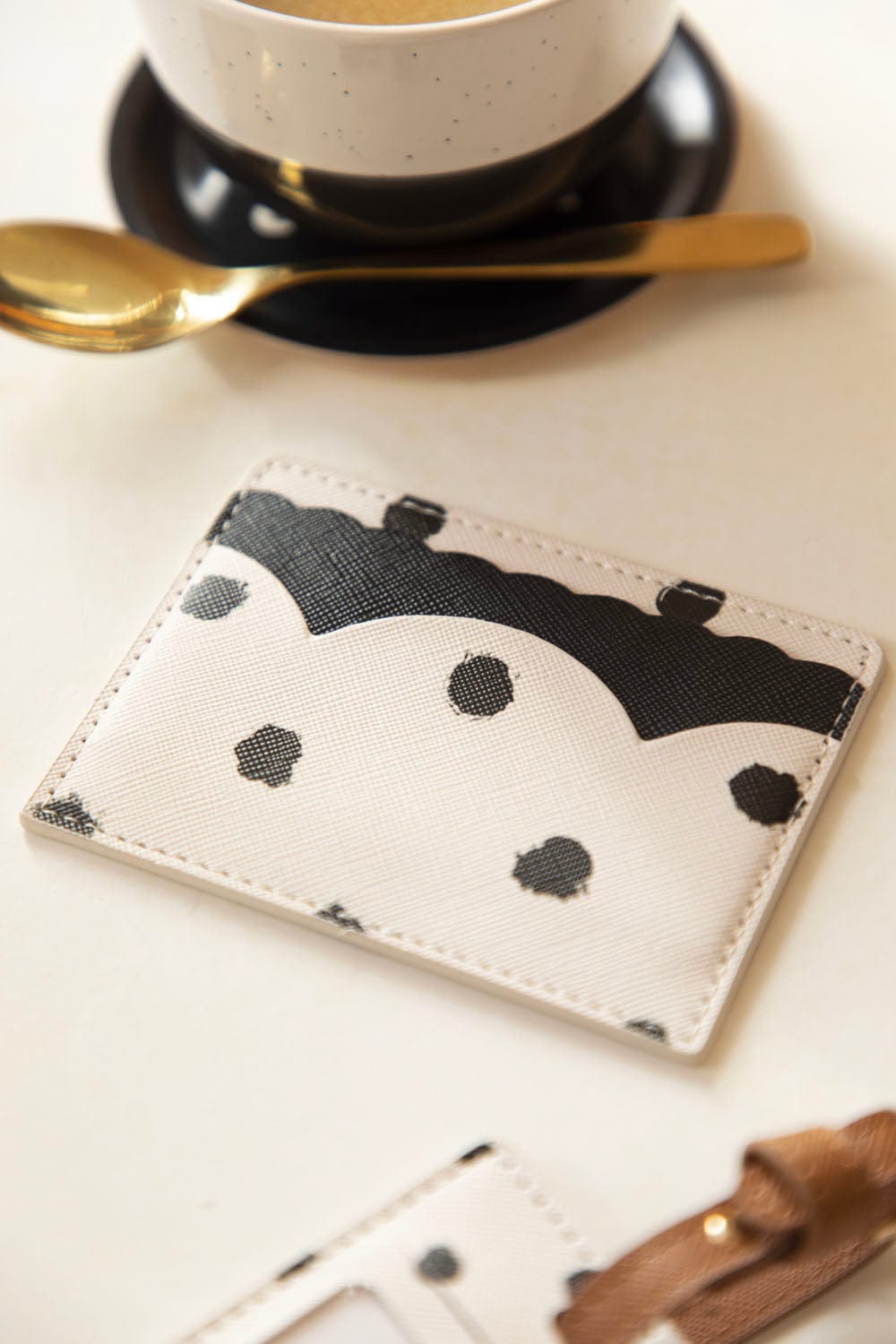 All The Way To Say Bags Card Holder - Painted Dots