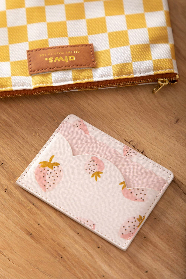 All The Way To Say Bags Card Holder - Strawberries