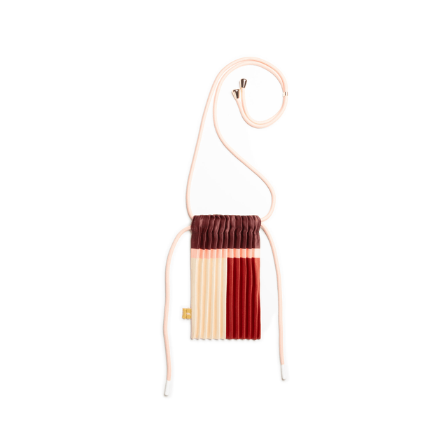 Multitudes Bags Mini bag plissettata in raso Black