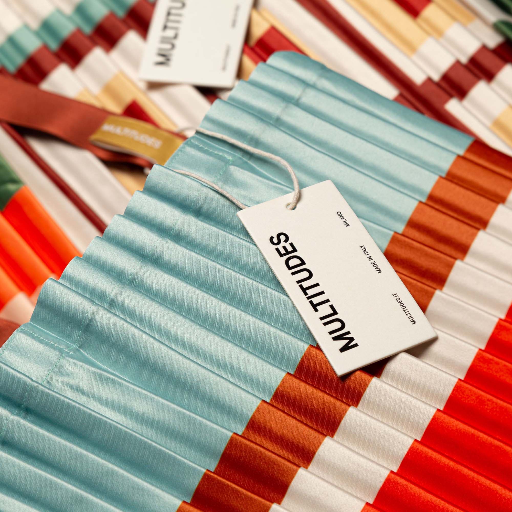 Multitudes Bags Tote bag plissettata in raso Cervo