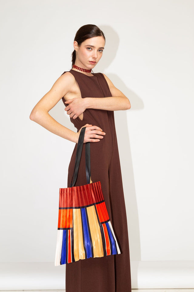 Multitudes Bags Tote bag plissettata in raso Gallura