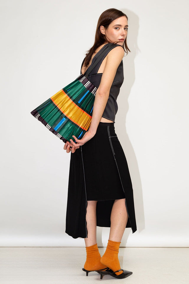 Multitudes Bags Tote bag plissettata in raso Orosei