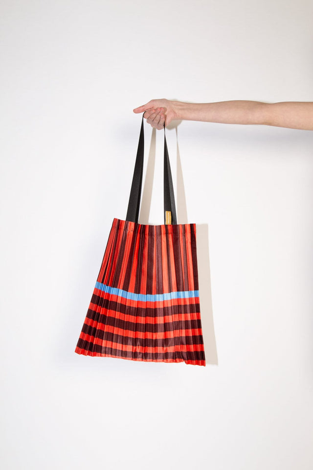 Multitudes Bags Tote bag plissettata in raso Ravello Red