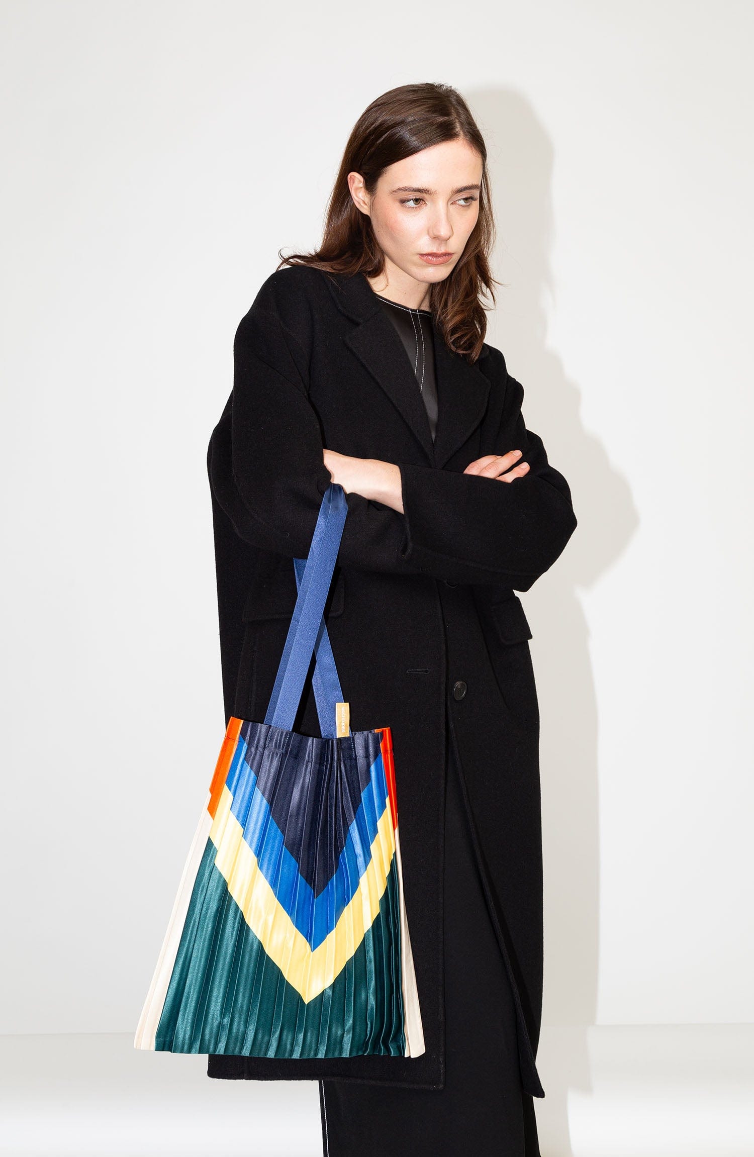 Multitudes Bags Tote bag plissettata in raso Rei