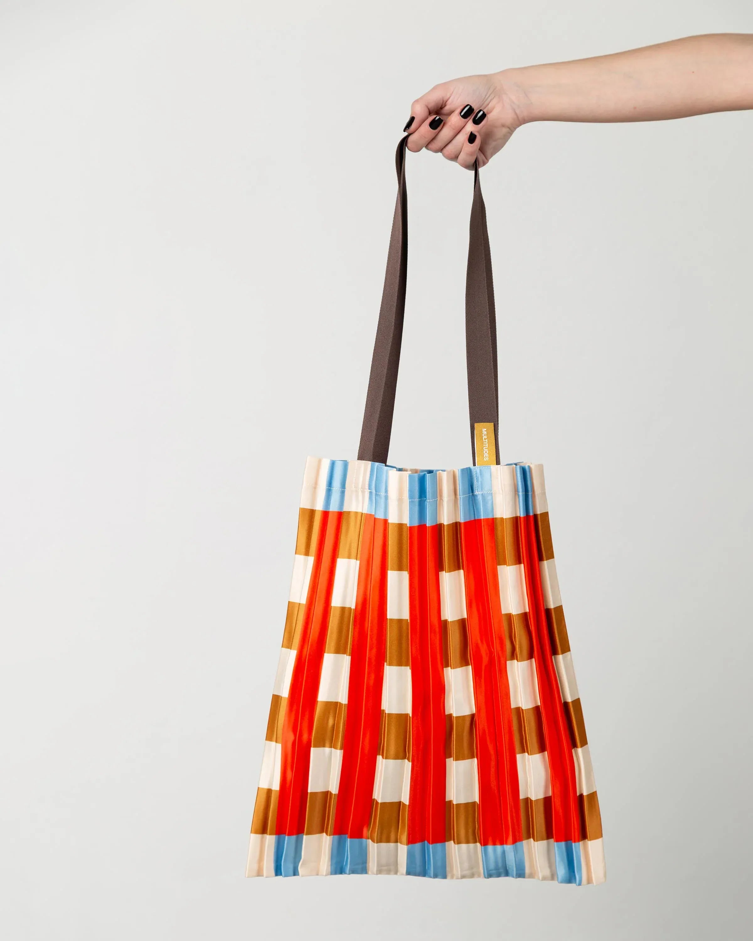 Multitudes Bags Tote bag plissettata - Marsala