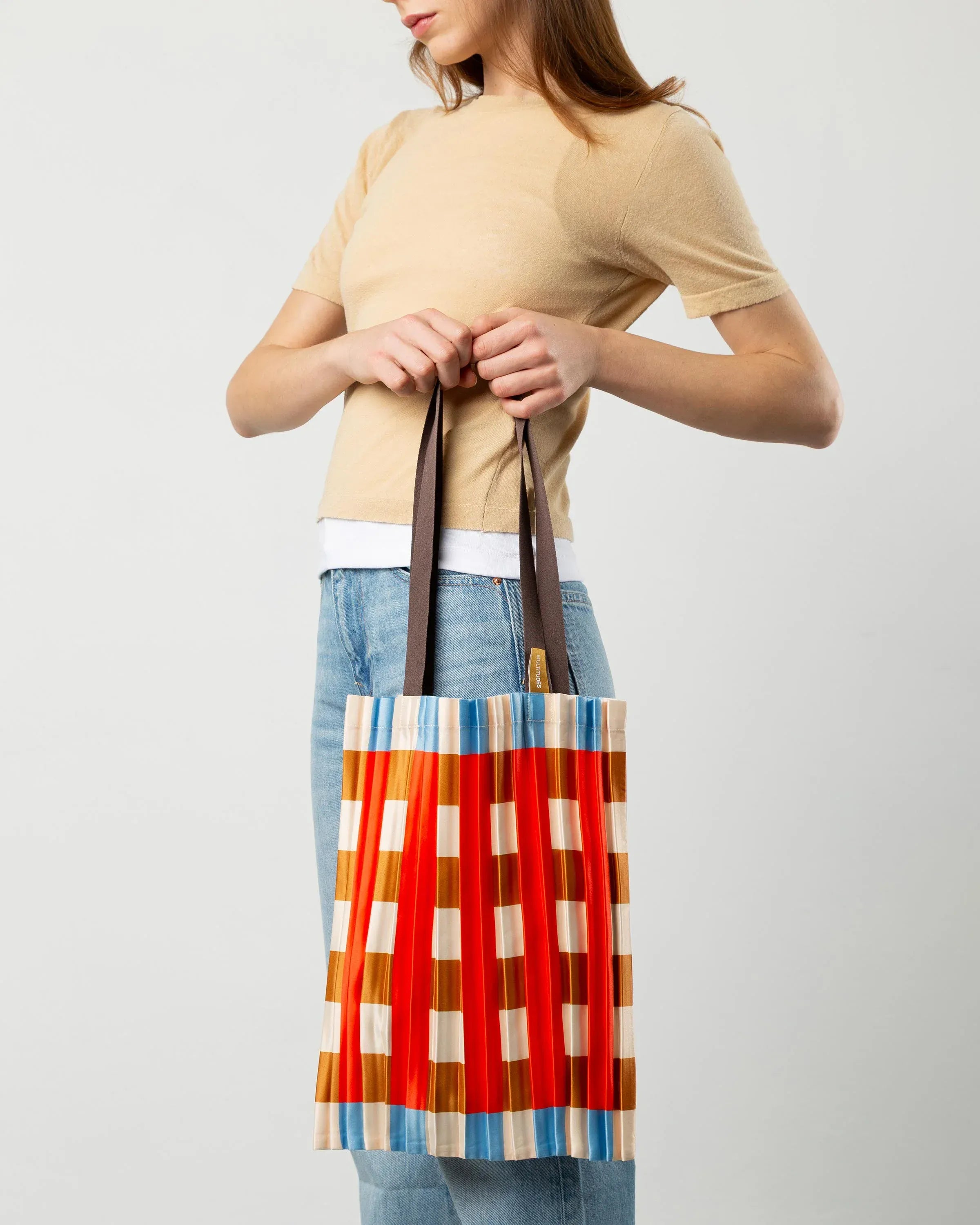 Multitudes Bags Tote bag plissettata - Marsala