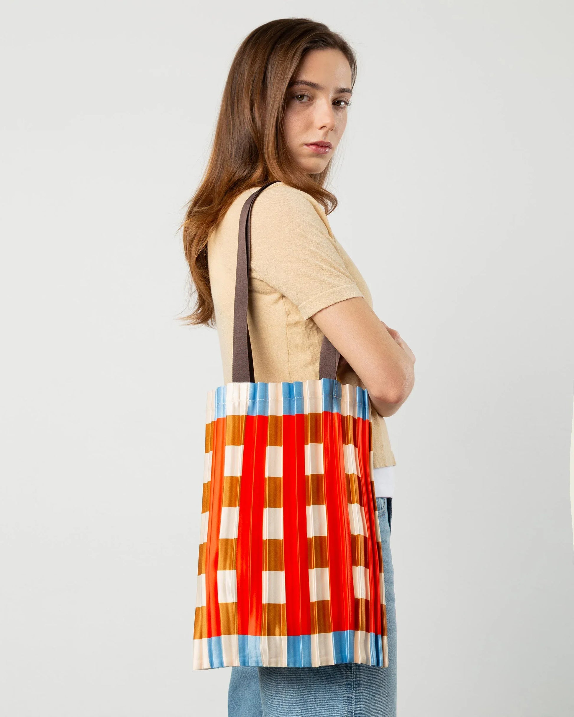 Multitudes Bags Tote bag plissettata - Marsala