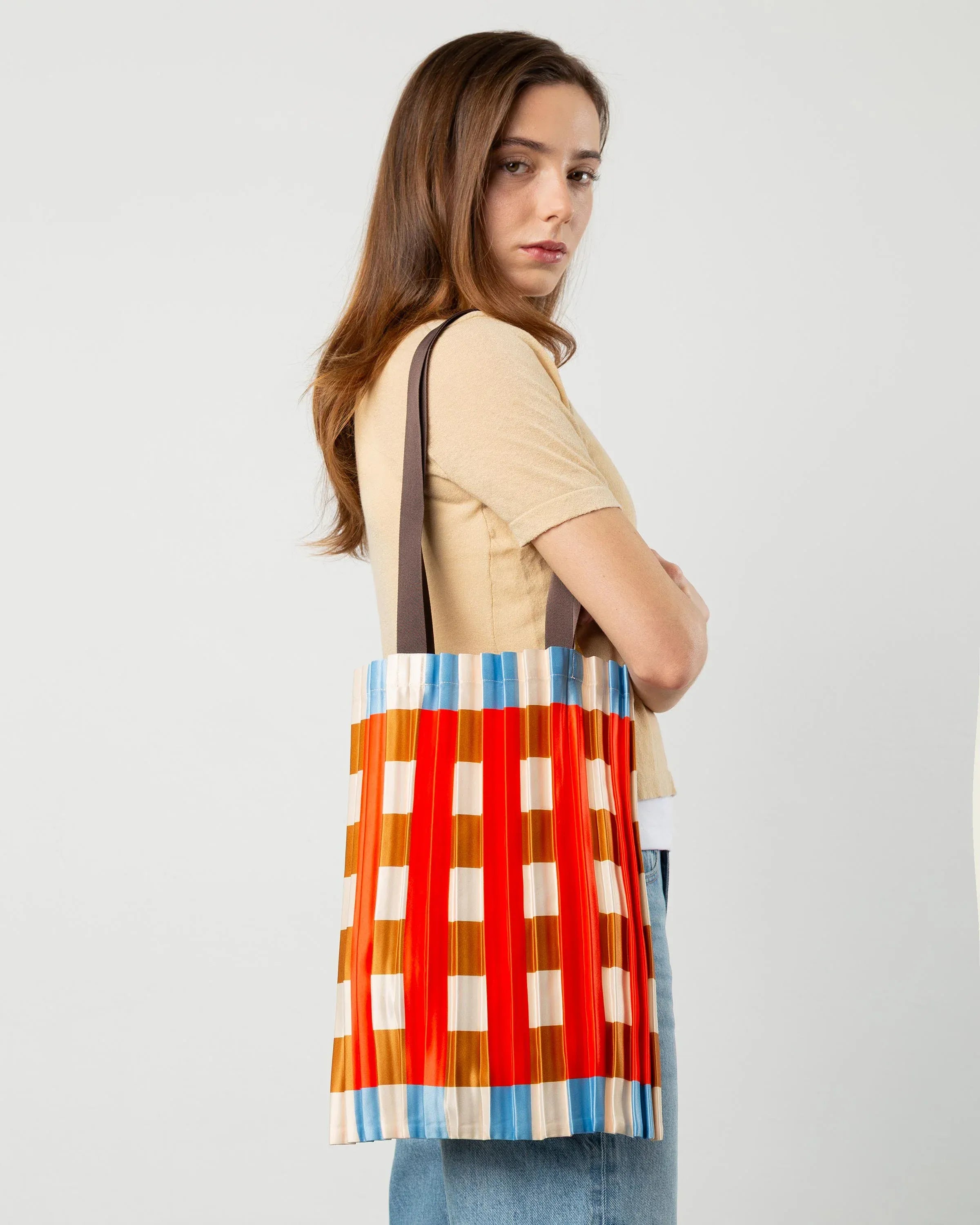 Multitudes Bags Tote bag plissettata - Marsala