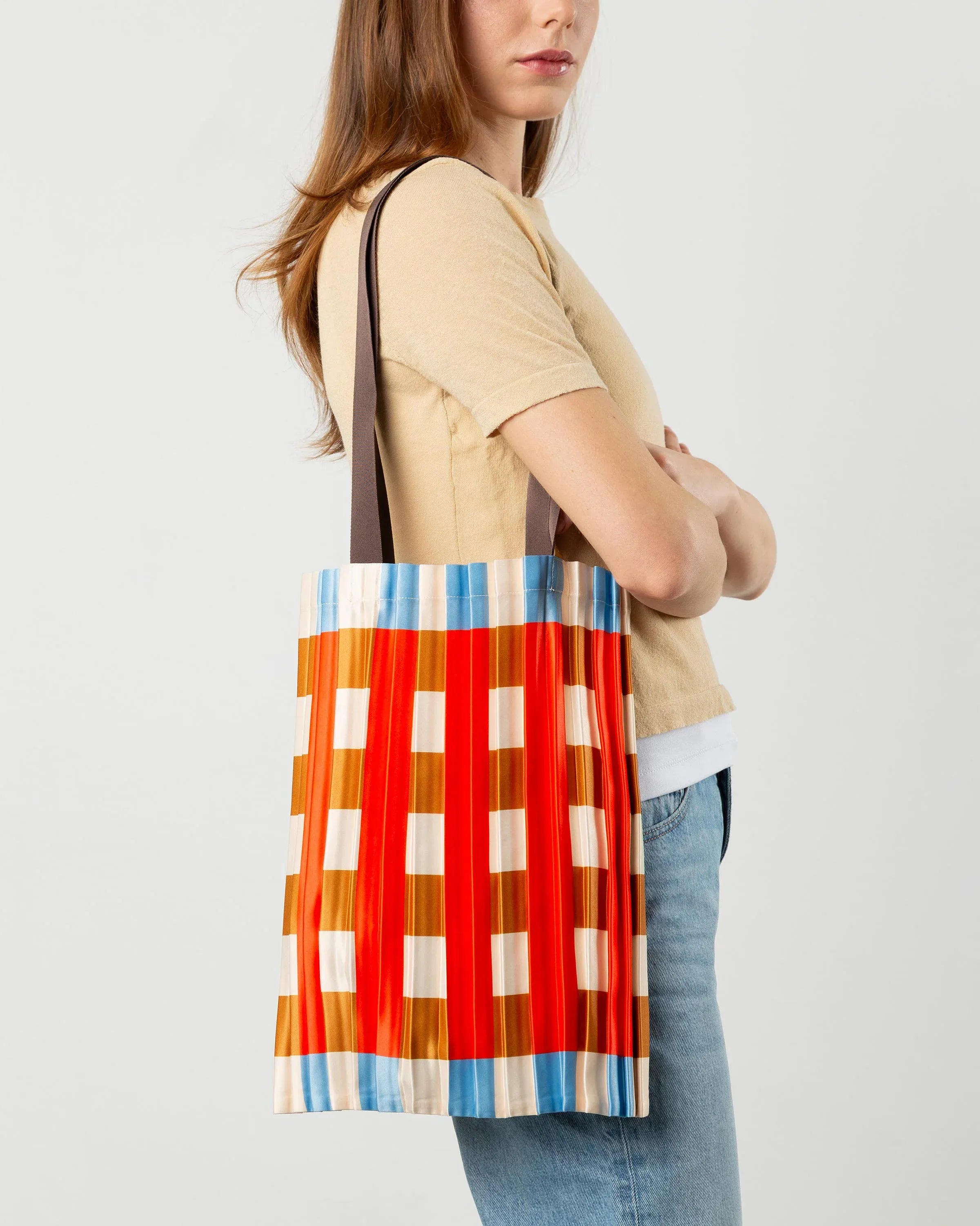 Multitudes Bags Tote bag plissettata - Marsala