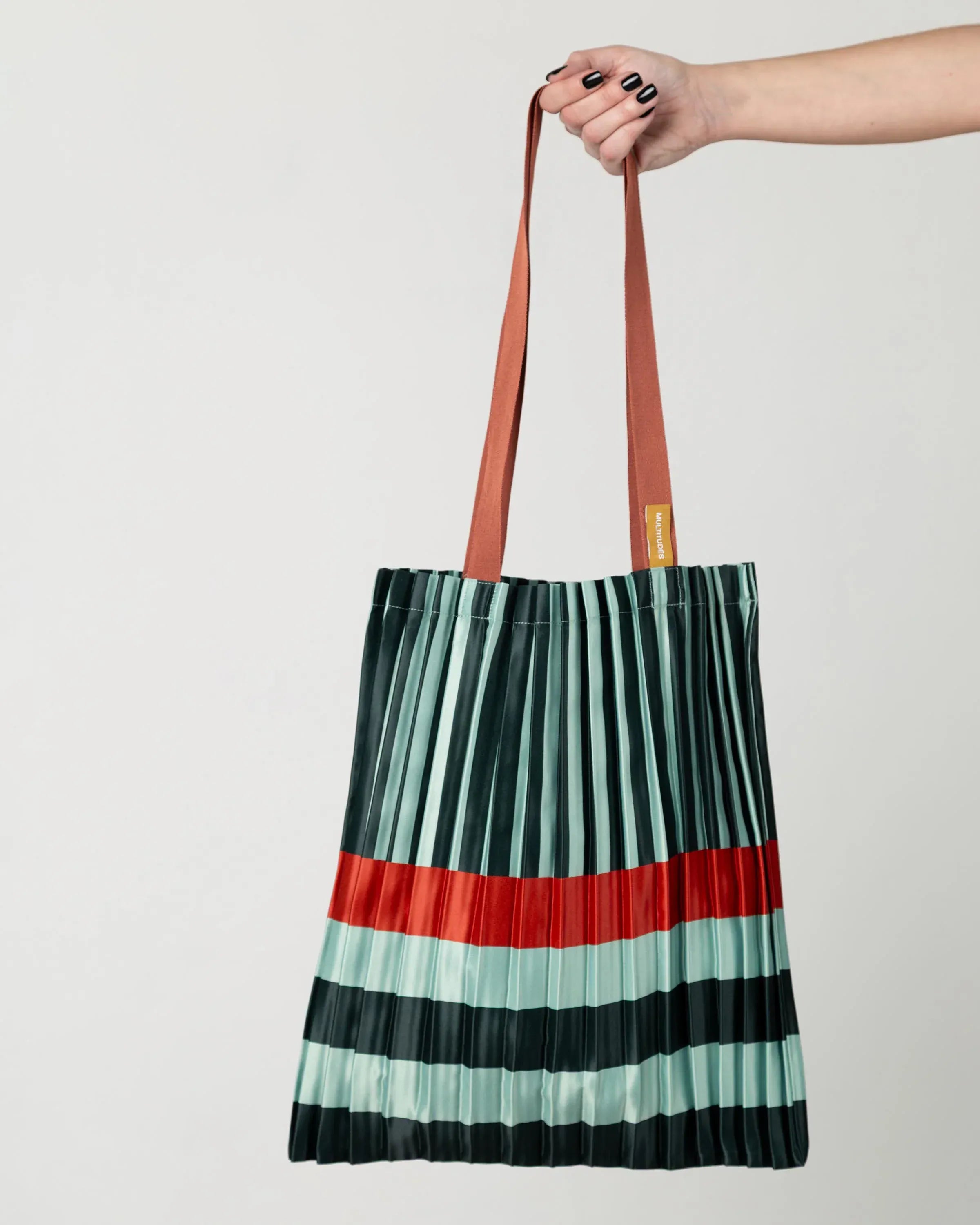 Multitudes Bags Tote bag plissettata - Smeralda