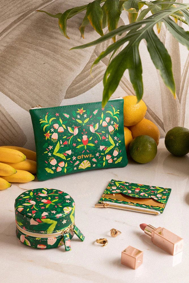 All The Way To Say Bags Wallet - Green Jungle