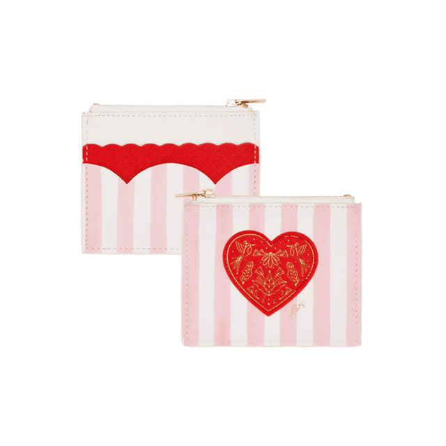 All The Way To Say Bags Wallet - Pink Stripes