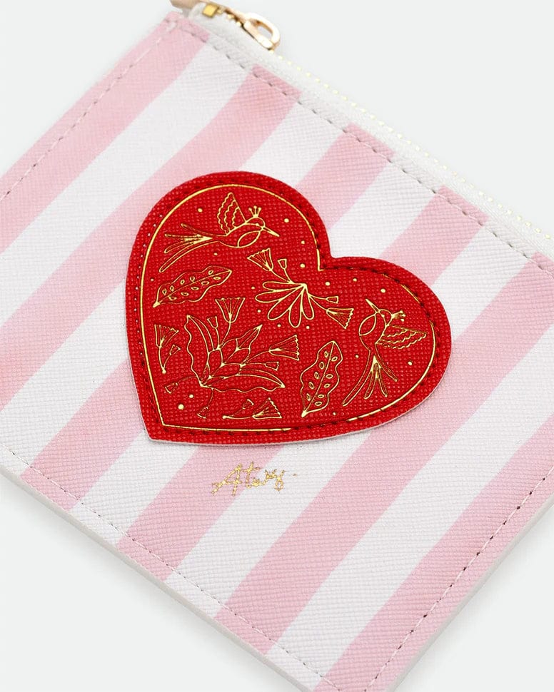 All The Way To Say Bags Wallet - Pink Stripes