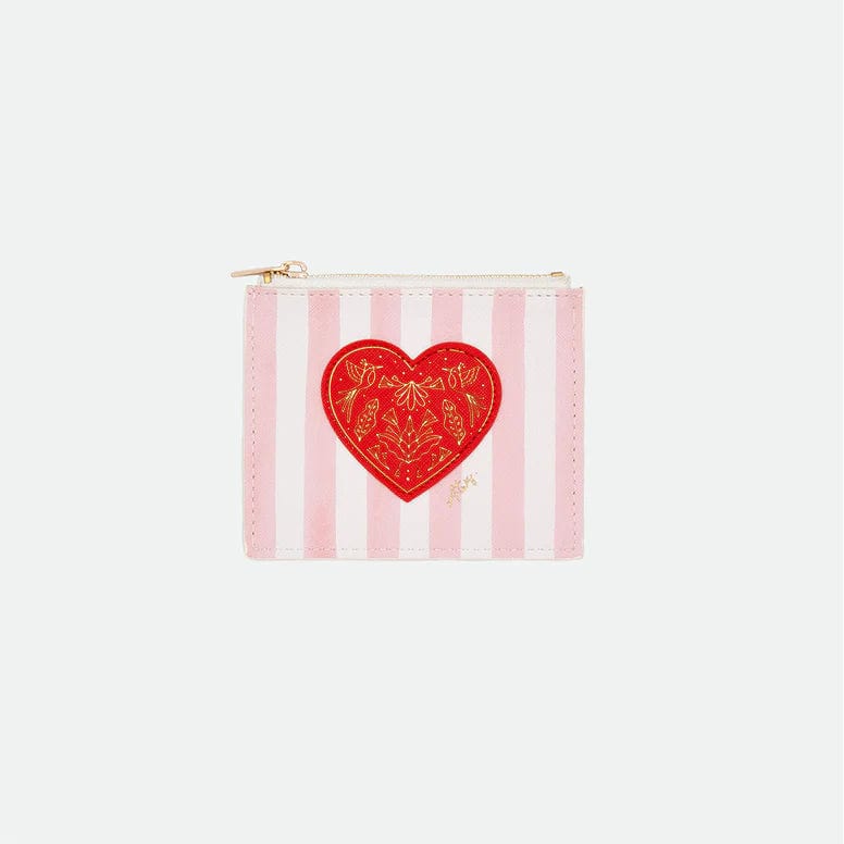 All The Way To Say Bags Wallet - Pink Stripes