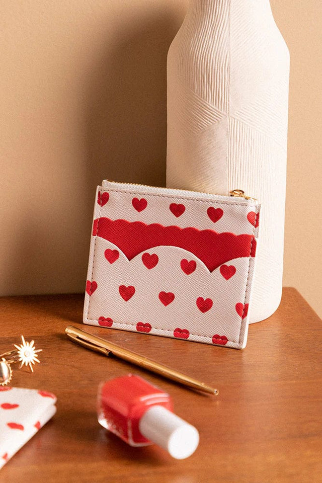 All The Way To Say Bags Wallet - Red Hearts