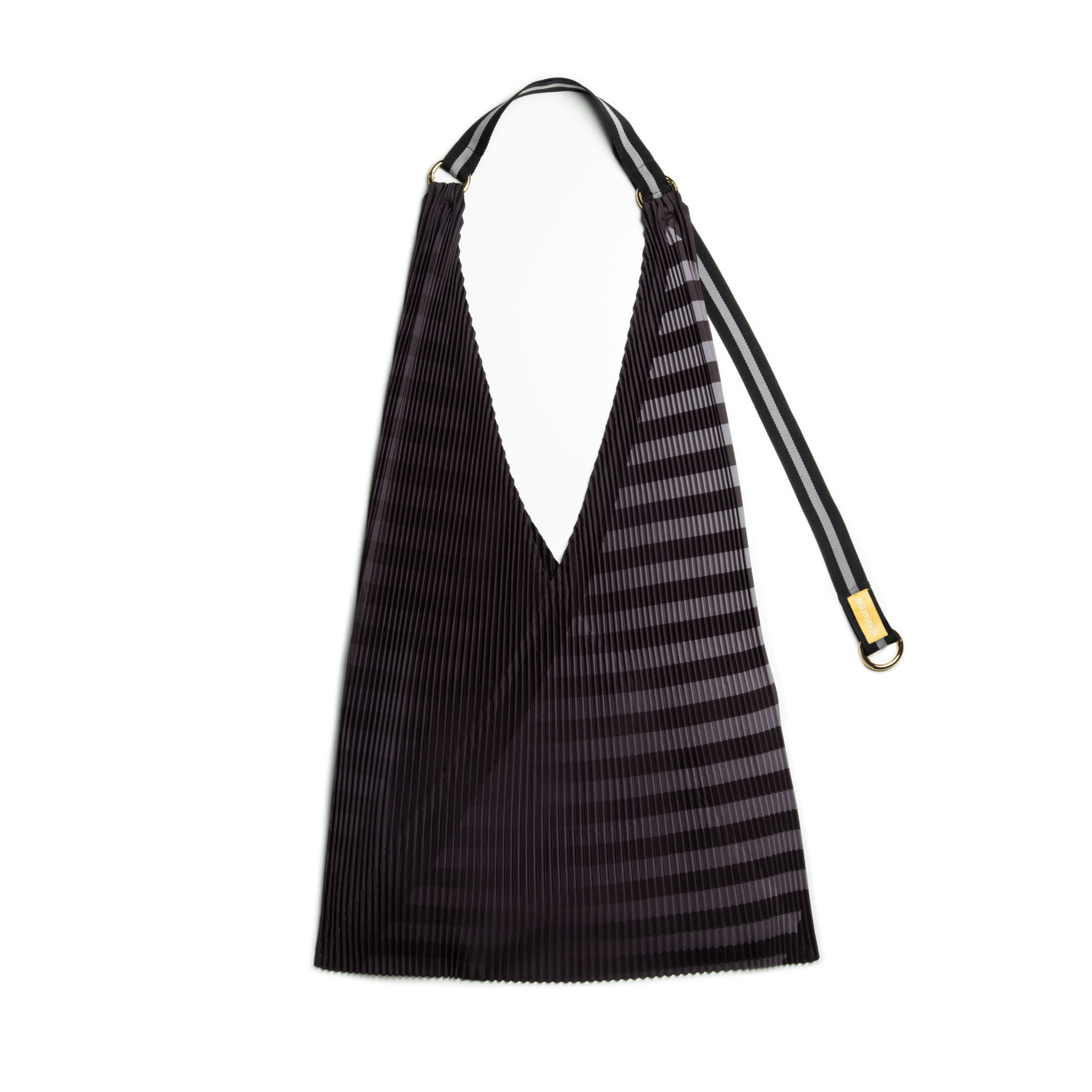 Multitudes Bags Y bag plissettata in raso Claudia Black