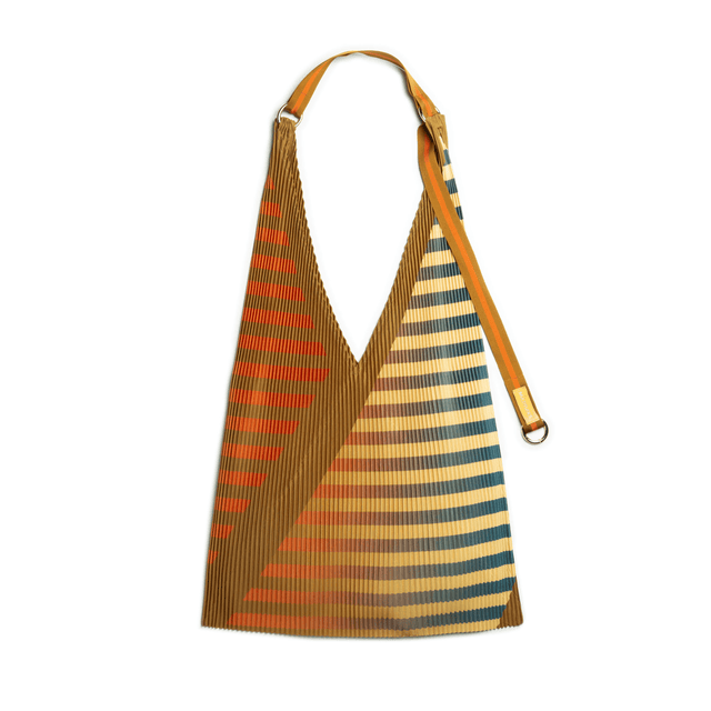Multitudes Bags Y bag plissettata in raso Claudia Ocher